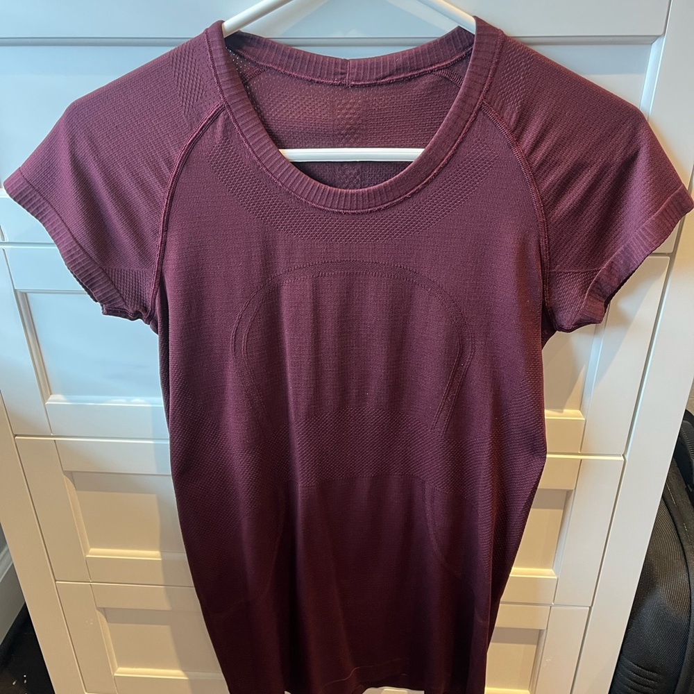 Women's Maroon Workout Top